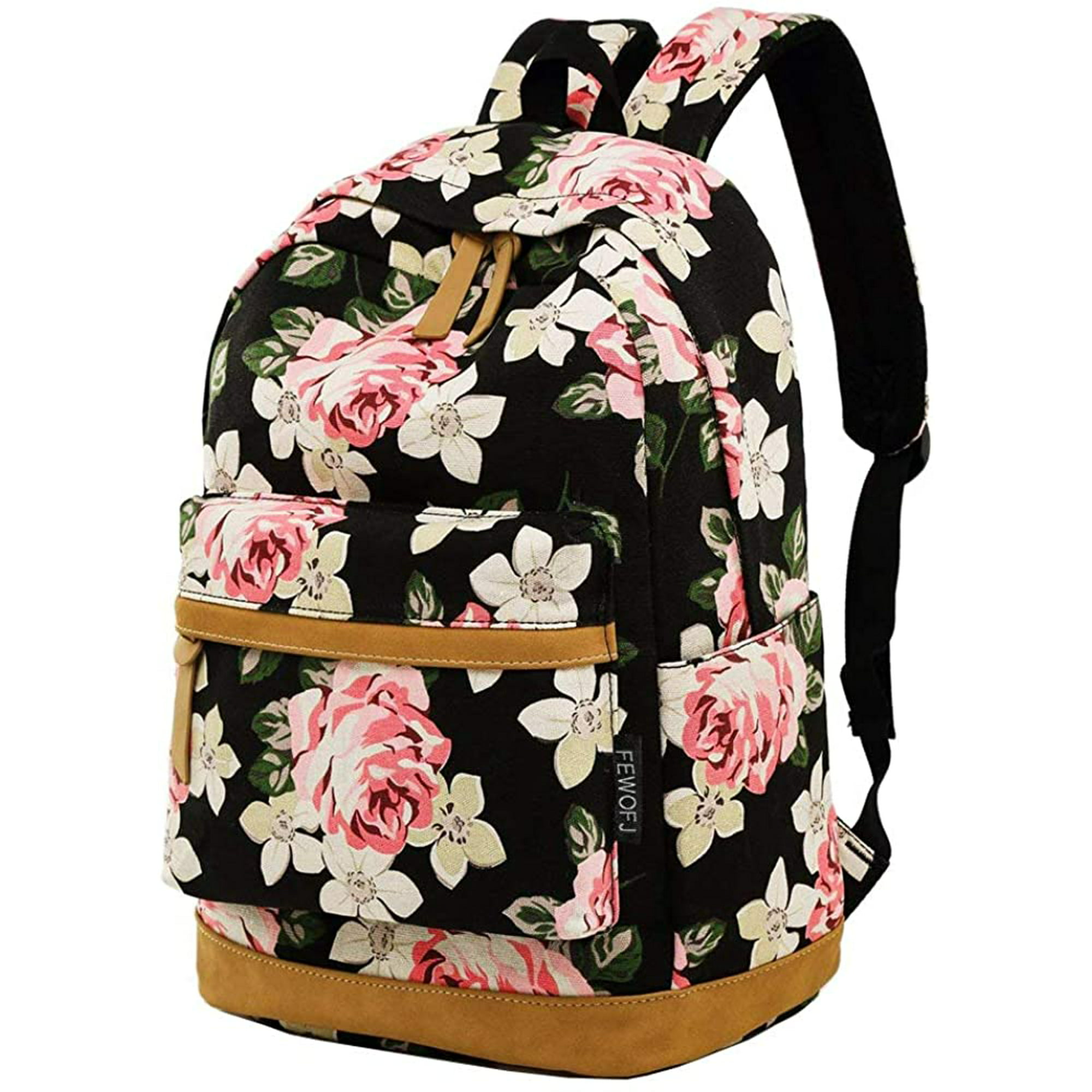 Women Girl's Retro Backpack School Rucksack Floral Canvas Bag Laptop Travel Work